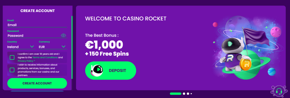 casino rocket Gameplay